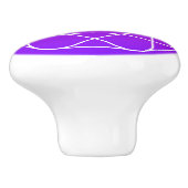 Koel Geometrisch Monogram | Magenta Paars Violet Keramische Knop (Zijkant)