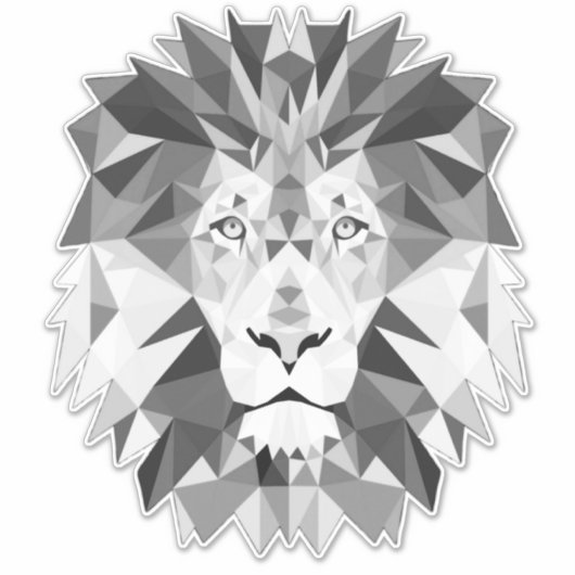 Koel Geometrische luikop Sticker (Voorkant)