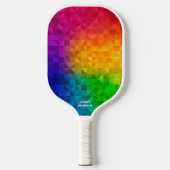 Koel Geometrische regenboogpatronen Aangepaste tek Pickleball Paddle (Voorkant)