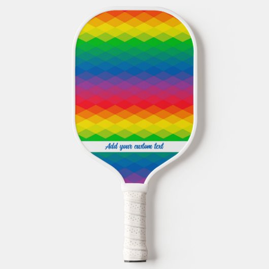 Koel Geometrische regenboogpatronen Aangepaste tek Pickleball Paddle (Voorkant)