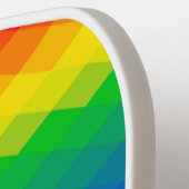 Koel Geometrische regenboogpatronen Aangepaste tek Pickleball Paddle (Links Detail)