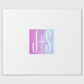 Koel Geometrische roze en Paars | Initialen voor p Cadeaupapier (Vlak)