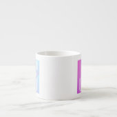 Koel Geometrische roze en Paars | Initialen voor p Espresso Kop (Voorkant)