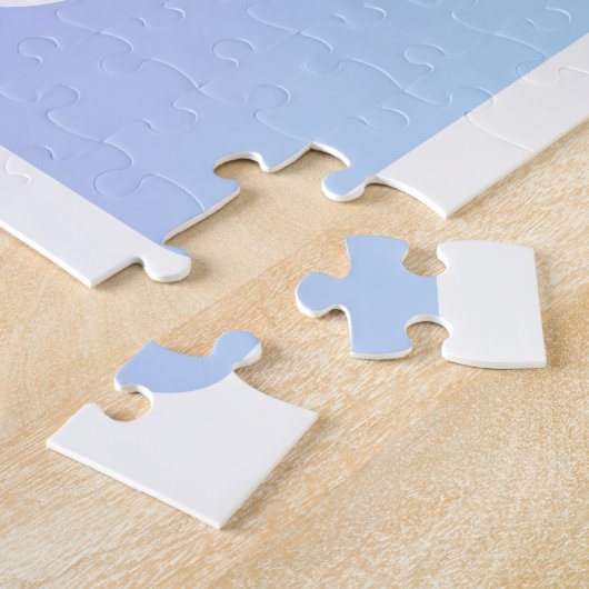 Koel Geometrische roze en Paars | Initialen voor p Legpuzzel (Zijkant)