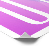 Koel Geometrische roze en Paars | Initialen voor p Poster (Hoek)