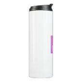 Koel Geometrische roze en Paars | Initialen voor p Thermosbeker (Gedraaid links)