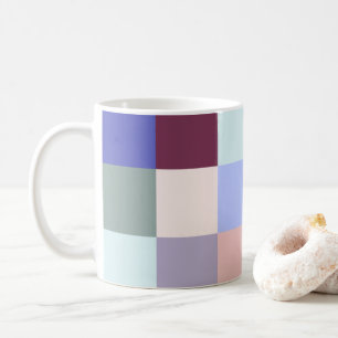 Koel geruite stijlpatroon, mooie kleuren koffiemok