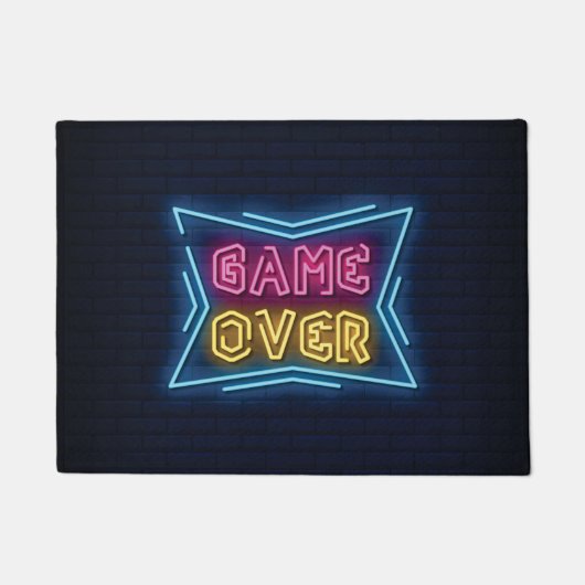 Koel Gesimuleerd Neon GAME OVER bord Deurmat (Voorkant)