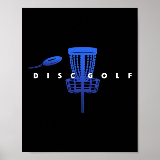 Koel gestileerd discgolf met basket en disc - Dis Poster (Voorkant)