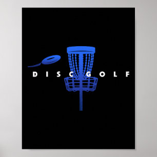 Koel gestileerd discgolf met sket en disc - Schijf Poster