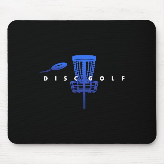 Koel gestileerd discgolf met sket en schijf - Schi Muismat (Voorkant)