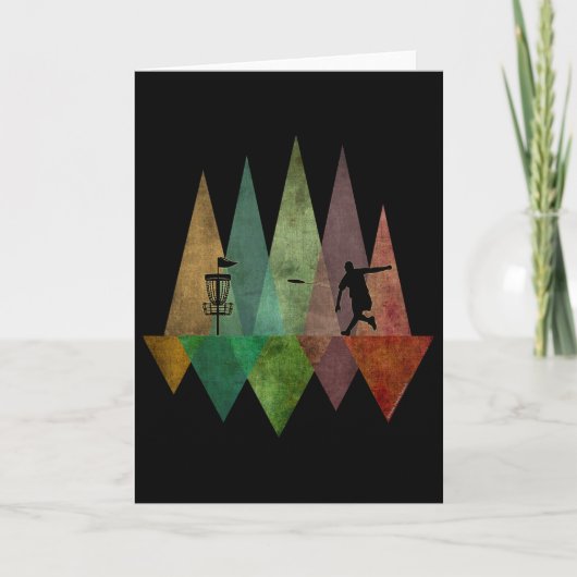 Koel gestileerd geometrisch discgolf kaart (Voorkant)