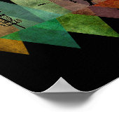 Koel gestileerd geometrisch discgolf poster (Hoek)