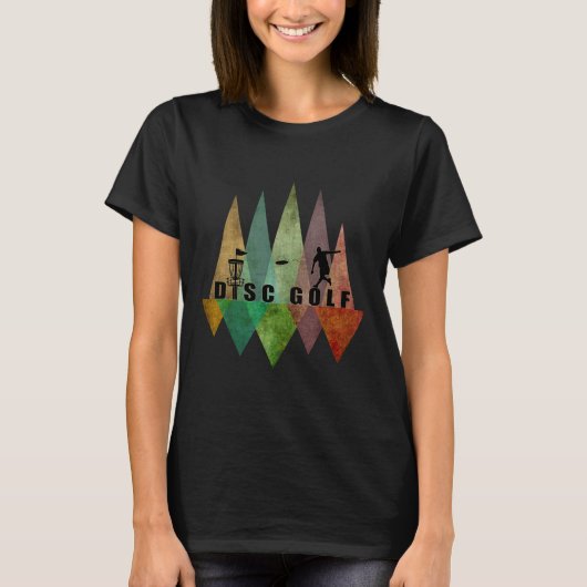 Koel gestileerde geometrische discgolf schets en d t-shirt (Voorkant)