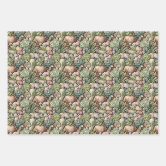 Koel getild cactus patroonpartement Verpakken Inpakpapier Vel (Voorkant 2)