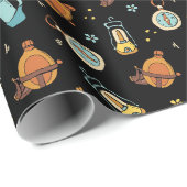 koel getild kampeerpatroon cadeaupapier (Rol Hoek)