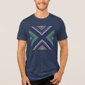 Koel Getinte Mozaïek Tri-Blend Shirt (Voorkant)