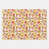 koel gevlekt patroon van gemengde fastfoodpartij inpakpapier vel (Voorkant 2)