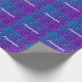 Koel, geweldig, blauw-Paars Cadeaupapier (Hoek)