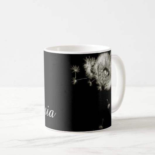 Koel, geweldig, Dandelion Koffiemok (Voorkant rechts)