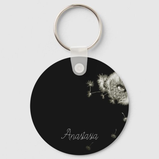 Koel, geweldig, Dandelion Sleutelhanger (Voorkant)