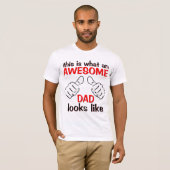 Koel Geweldige beste pap ooit in tipografie T-shirt (Voorkant volledig)