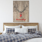 Koel geweldige, grappige hertenschets canvas afdruk (Insitu (Slaapkamer))