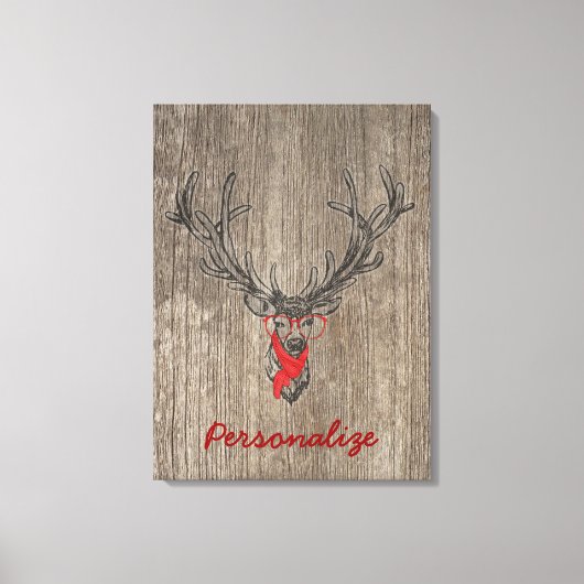Koel geweldige, grappige hertenschets canvas afdruk (Voorkant)