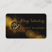 Koel Geweldige kerstbal gouden verlichting Visitekaartje (Voorkant)