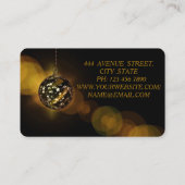 Koel Geweldige kerstbal gouden verlichting Visitekaartje (Achterkant)