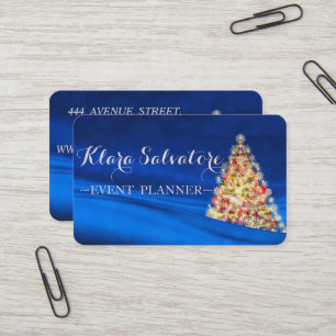 Koel Geweldige kerstblauwe verlichting Visitekaartje