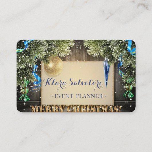 Koel Geweldige kerstgeschut Visitekaartje (Voorkant)