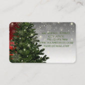 Koel Geweldige kerstgroen SNowflake Visitekaartje (Achterkant)