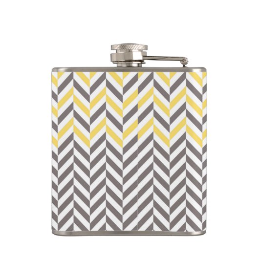 Koel geweldige trendy herringbone zigzagpatroon heupfles (Achterkant)