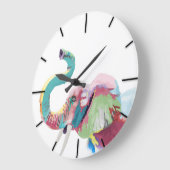 Koel geweldige trendy kleurige levendige olifant grote klok (Hoek)