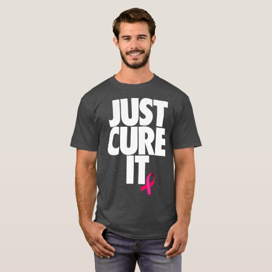 Koel gewoon droog it roze lint borstkanker t-shirt (Voorkant volledig)