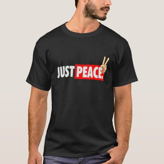 Koel gewoon vrede tegen oorlog t-shirt (Voorkant)