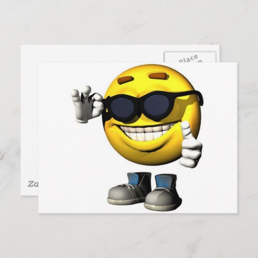 koel gezicht briefkaart (Voorkant / Achterkant)