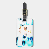 Koel gezichten (drie) vrienden, minimalistisch des bagagelabel (Voorkant verticaal)