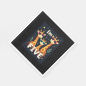 Koel Giraffe 5e verjaardag 5 jaar oude peuter Servet (Hoek)