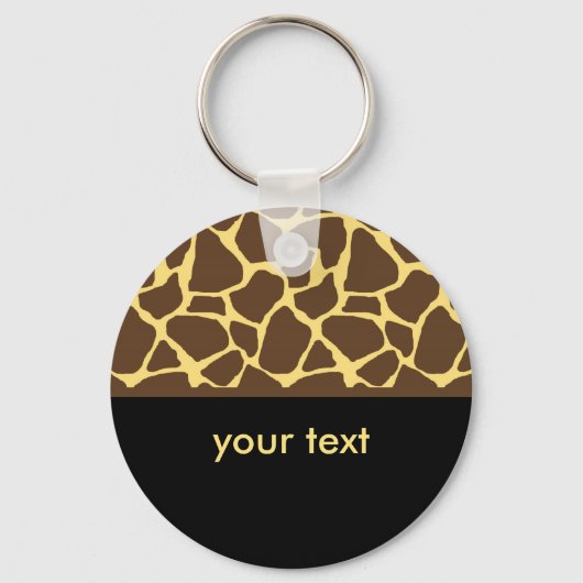 Koel Giraffe afdrukken Sleutelhanger (Voorkant)