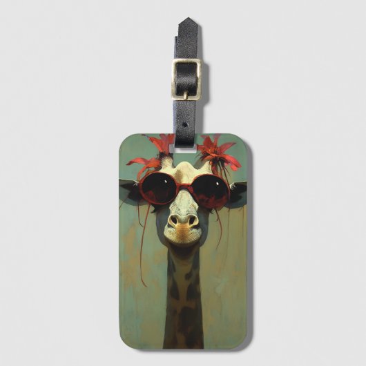 Koel Giraffe Bagagelabel (Voorkant (verticaal))