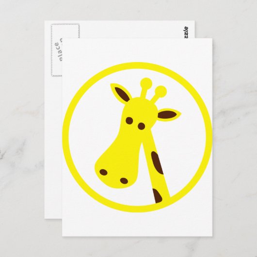 Koel Giraffe Briefkaart (Voorkant / Achterkant)