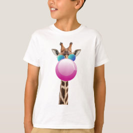 Koel Giraffe en bubblegum T-shirt