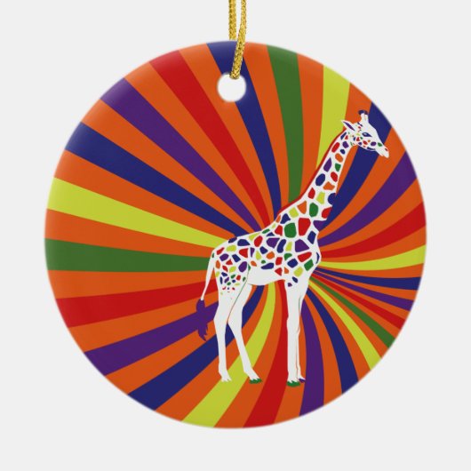 Koel Giraffe Keramisch Ornament (Voorkant)