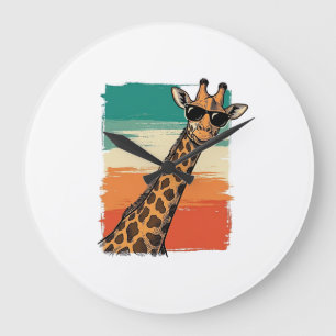 Koel Giraffe Zonnebril Vintage Sunset T-shirt_1 Grote Klok