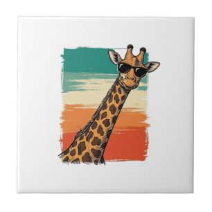 Koel Giraffe Zonnebril Vintage Sunset T-shirt_1 Tegeltje