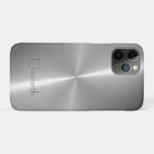 Koel glanzend radiaal staal metaalachtig Case-Mate iPhone case (Achterkant (horizontaal))