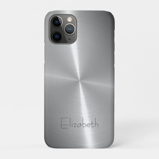 Koel glanzend radiaal staal metaalachtig Case-Mate iPhone case (Achterkant)