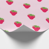 Koel Glitter Aardbei Roze Cadeaupapier (Hoek)